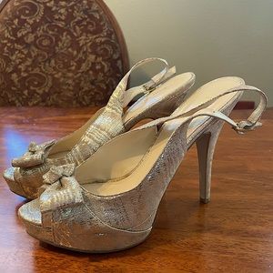 Enzo Angiolini Peep Toe Sling Back Platform Pumps